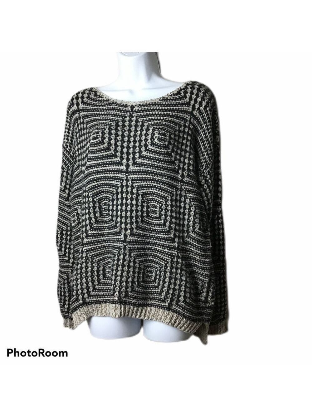 π
Ίescio Funky Flair Geometric Print Sweater